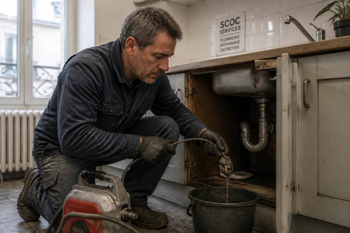 Dégorgement siphon lavabo bouché Pontoise