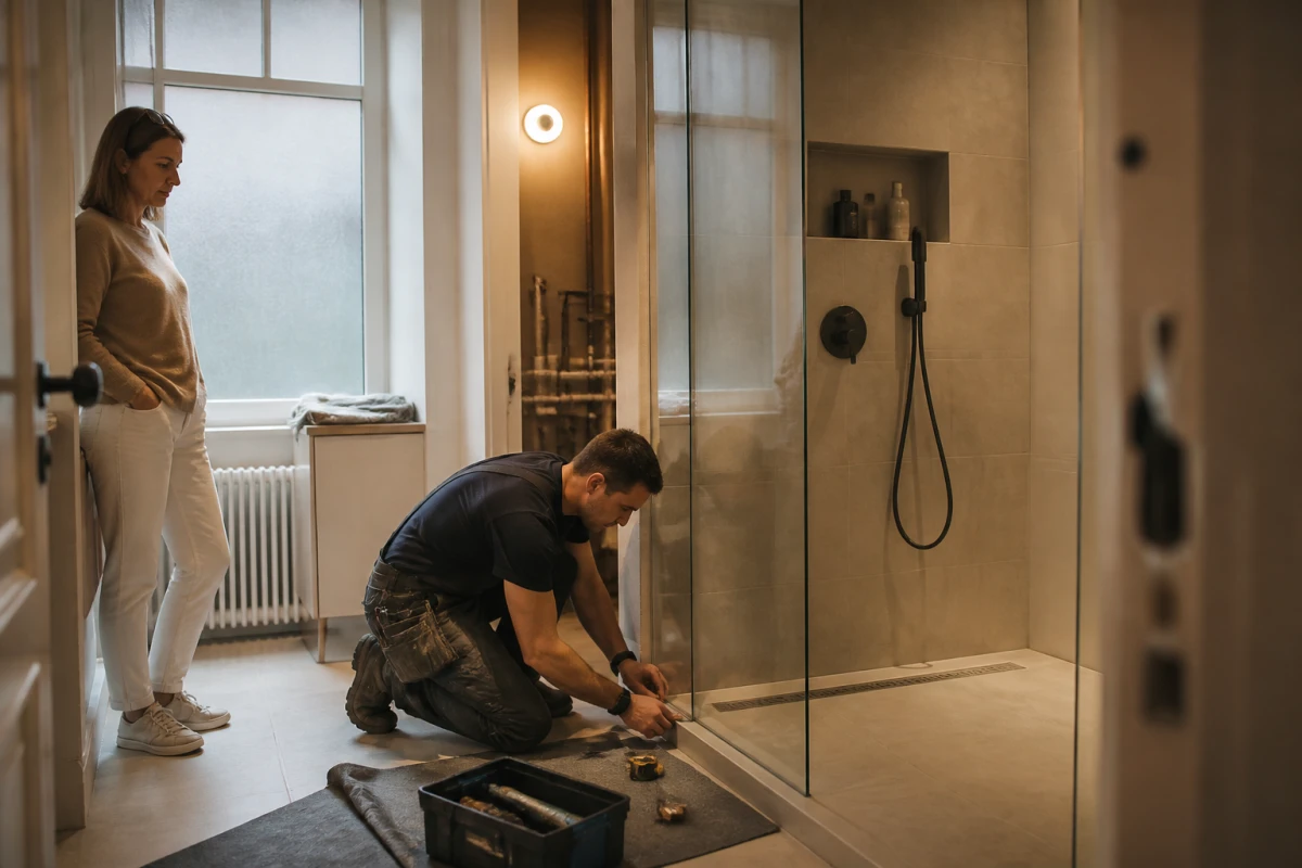 Installation bac douche à l'italienne Cergy