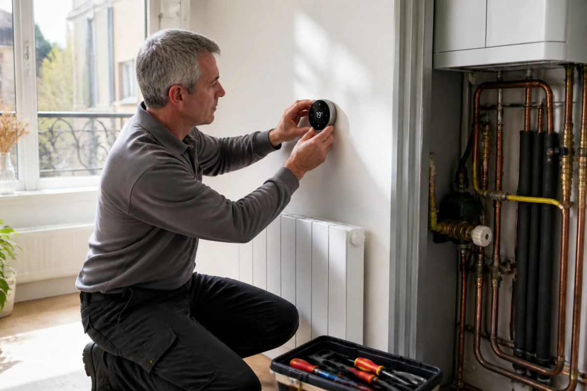 Installation thermostat d'ambiance Paris 14