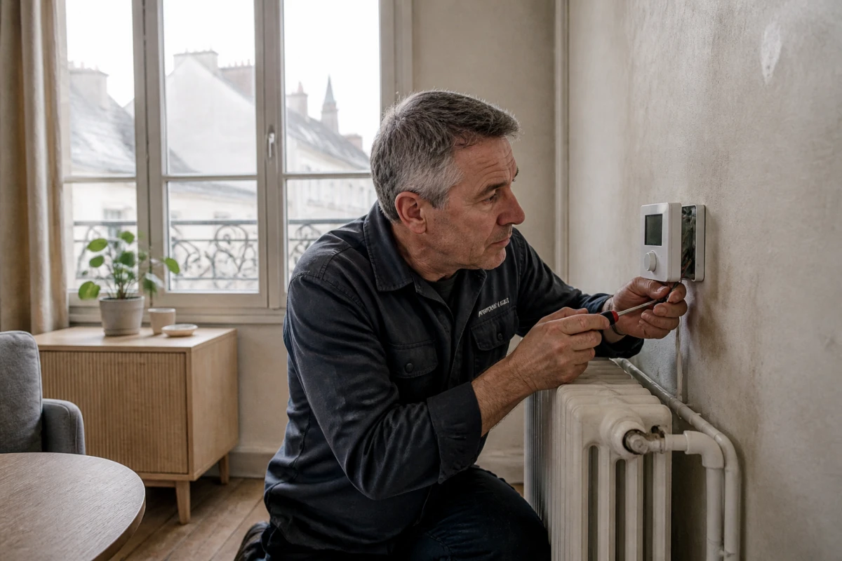 Installation thermostat d'ambiance Paris 16