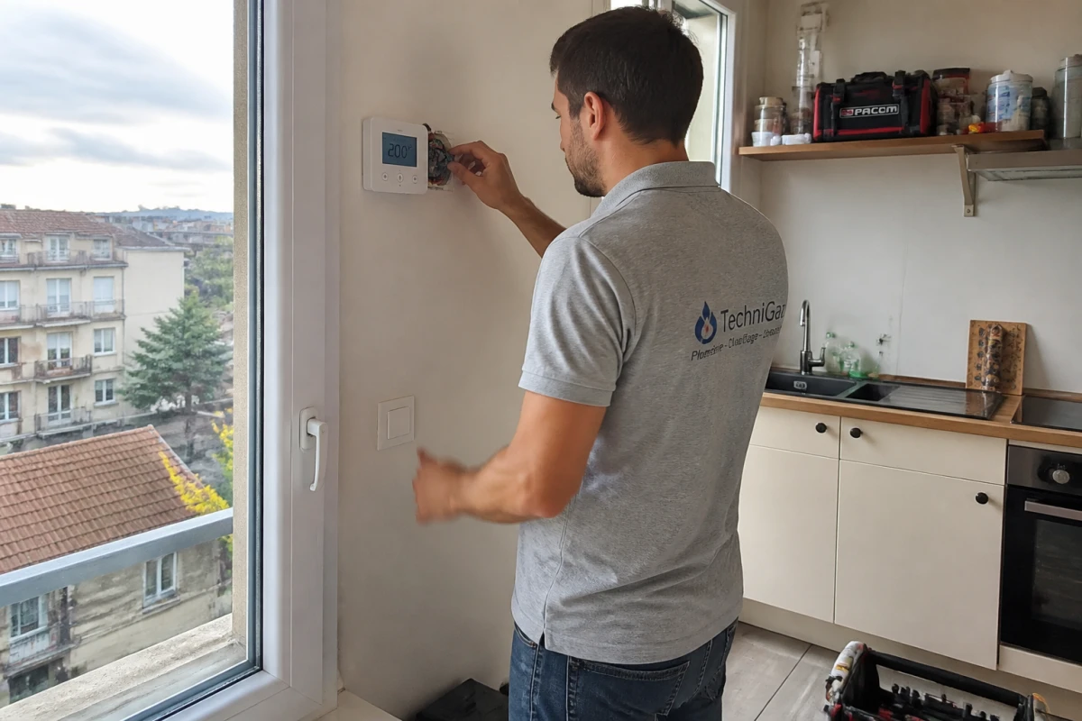 Installation thermostat d'ambiance Paris 17